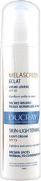 Ducray Melascreen Skin Lightening Light Cream Αντηλιακό Προσώπου SPF15 40ml