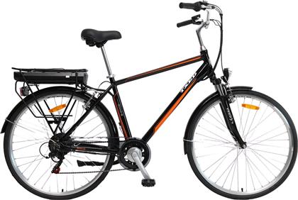E-Times City 6000 HB 26'' Μαύρο Ηλεκτρικό Ποδήλατο Πόλης με 7 Ταχύτητες