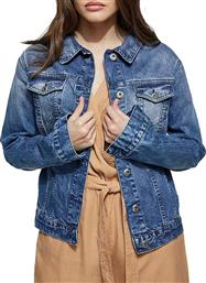 Edward Jeans Merel-RB Κοντό Γυναικείο Τζιν Μπουφάν Μπλε από το Koolfly