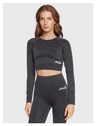 Gelita Μακρυμάνικο Αθλητικό Crop Top Γκρι Ellesse