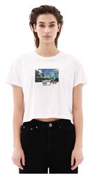 Γυναικείο Αθλητικό Crop T-shirt Λευκό Emerson από το Outletcenter