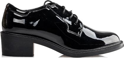 Envie Shoes Shiny Γυναικεία Oxfords από Λουστρίνι σε Μαύρο Χρώμα από το MyShoe