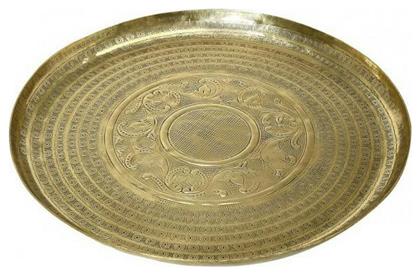 Διακοσμητικός Δίσκος Αλουμινίου Στρογγυλός 43x43cm Espiel