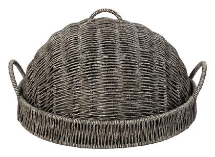 Διακοσμητικός Δίσκος Ψάθινος Στρογγυλός 32x32x17cm Espiel