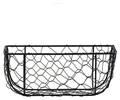 Φρουτιέρα Μεταλλική Μαύρη 23x15x9εκ. Espiel