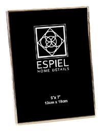 Κορνίζα Μεταλλική 13x18cm με Χρυσό Πλαίσιο 4τμχ Espiel