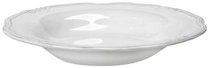 Tiffany Πιάτο Βαθύ Κεραμικό Λευκό με Διάμετρο 24cm Espiel
