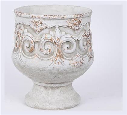 Βαζο Τσιμεντενιο Λευκο 22.5x22.5x25.5cm 752-18106 Estheti