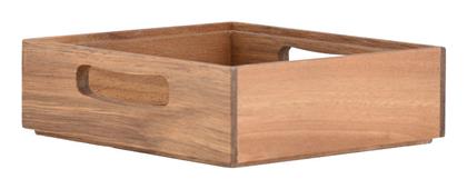 Allure Ξύλινος Δίσκος Σερβιρίσματος με Λαβές 20x17.5cm Estia