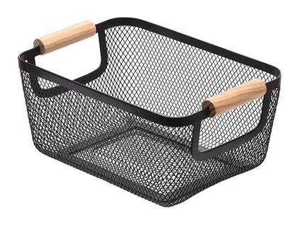 Bamboo Essentials Καλάθι Αποθήκευσης Μαύρο 24x17x11cm Estia