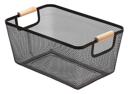 Bamboo Essentials Καλάθι Αποθήκευσης Μαύρο 35x23x16cm Estia