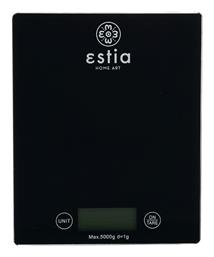 Black Ψηφιακή Ζυγαριά Κουζίνας 1gr/5kg Μαύρη Estia