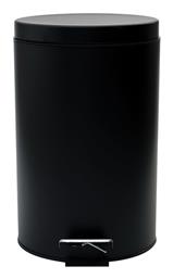CLASSIC Μεταλλικό Καλαθάκι Μπάνιου 12lt Black Matt Estia