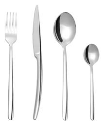 Contour Σετ Μαχαιροπίρουνα Ανοξείδωτα Ασημί 24τμχ Estia