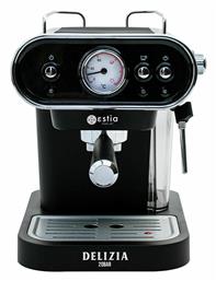 Delizia Μηχανή Espresso 1050W Πίεσης 20bar Μαύρη Estia