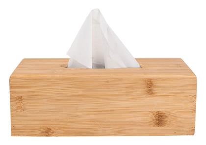 ESSENTIALS Θήκη για Χαρτομάντηλα Ξύλινη Μπεζ 24x14x8.5cm 02-13134 Estia