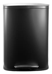 Soft Close Κάδος Απορριμμάτων Μεταλλικός Μαύρος 50lt Estia
