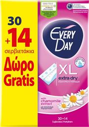 Every Day Extra Dry XL με Εκχύλισμα Χαμομηλιού Σερβιετάκια 30τμχ & 14τμχ