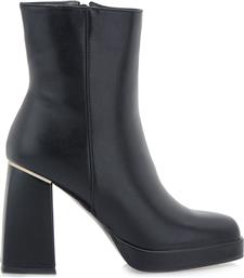 Γυναικεία Μποτάκια με Ψηλό Τακούνι Μαύρα Exe