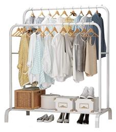 Κρεμάστρα Δαπέδου από Μέταλλο Λευκή 150x110cm Factory