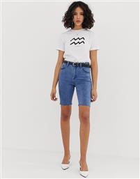 FAE denim longline shorts-Blue από το Asos