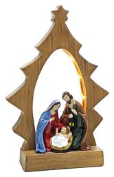 Φάτνη Ξύλινη Μικρού Μεγέθους Φωτιζόμενη - General Trade