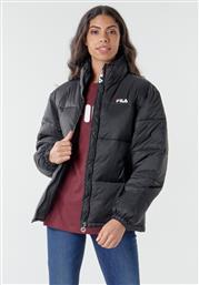 Fila Κοντό Γυναικείο Puffer Μπουφάν για Χειμώνα Μαύρο από το Spartoo