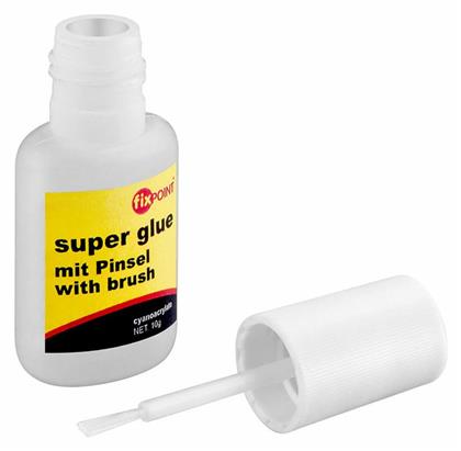 Υγρή Κόλλα Στιγμής 77017 Super Glue With Brush Μικρού Μεγέθους 10gr FixPoint