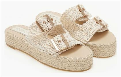 Flatforms με σχοινί και πλεκτά ζωνάκια - Μπεζ - Issue Fashion από το Issue Fashion