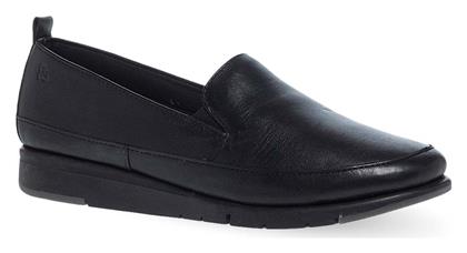 Δερμάτινα Γυναικεία Slip-On Μαύρα Flex&Go