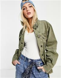 Free People Harley Military shirt in green από το Asos