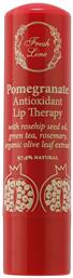 Pomegranate Lip Balm Antioxidant Therapy with Rosehip Seed Oil, Green Tea, Rosemary & Organic Leaf Extract 5.4gr Fresh Line