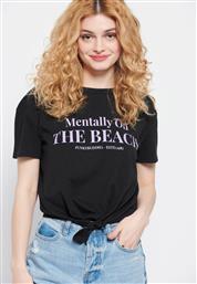 FBL007-17304 Γυναικείο Αθλητικό Crop T-shirt Μαύρο Funky Buddha από το Funky Buddha