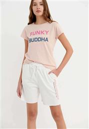 Funky Buddha Γυναικεία Αθλητική Βερμούδα Off White από το Koolfly