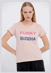 Funky Buddha Γυναικείο Αθλητικό T-shirt Ροζ
