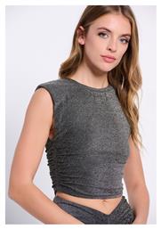 Γυναικείο Crop Top Αμάνικο Γκρι Funky Buddha