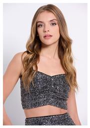 Γυναικείο Crop Top με Τιράντες Μαύρο Funky Buddha