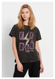 Γυναικείο T-shirt Ριγέ Μαύρο Funky Buddha από το Funky Buddha