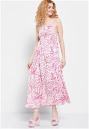 Funky Buddha Maxi Καλοκαιρινό All Day Φόρεμα με Τιράντα Ροζ από το Outletcenter