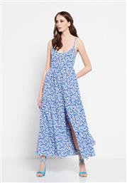 Funky Buddha Maxi Καλοκαιρινό All Day Φόρεμα με Τιράντα Tranquil Blue από το Outletcenter