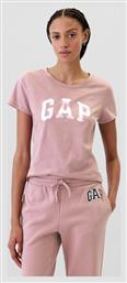 Logo Γυναικείο T-shirt Ροζ, Lilas Pink GAP