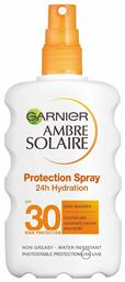 Ambre Solaire Protection 24h Hydration SPF30 Αντηλιακή Λοσιόν 200ml Garnier