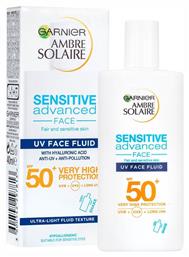 Ambre Solaire Sensitive Advanced Αντηλιακή Λοσιόν Προσώπου SPF50 40ml Garnier