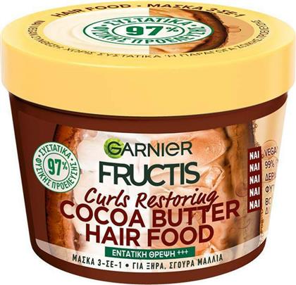 Garnier Fructis Hair Food Curls Restoring Cocoa Butter Μάσκα Μαλλιών για Ενυδάτωση 390ml