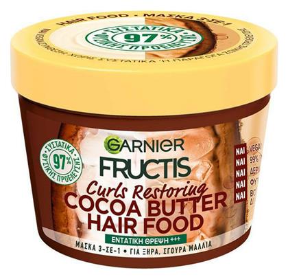 Fructis Hair Food Curls Restoring Cocoa Butter Μάσκα Μαλλιών για Ενυδάτωση 390ml Garnier