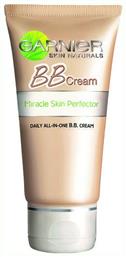 Skin Naturals Miracle Skin Perfector BB 24ωρο Ενυδατικό Balm Προσώπου Ημέρας με Υαλουρονικό Οξύ & Aloe Vera 50ml Garnier