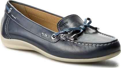 D Yuki A Δερμάτινα Γυναικεία Loafers σε Navy Μπλε Χρώμα Geox από το Z-mall