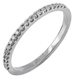 Γυναικείο Δαχτυλίδι Μισόβερο Λευκόχρυσο 18Κ - Kosmima24