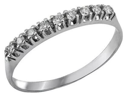 Γυναικείο Δαχτυλίδι Ολόβερο Λευκόχρυσο 18Κ - Kosmima24