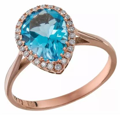 Γυναικείο Δαχτυλίδι Ροζ Χρυσό 18Κ - Kosmima24